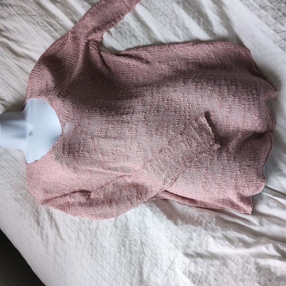 Helmut Lang Light Pink Knit Top - Picture 1 of 6